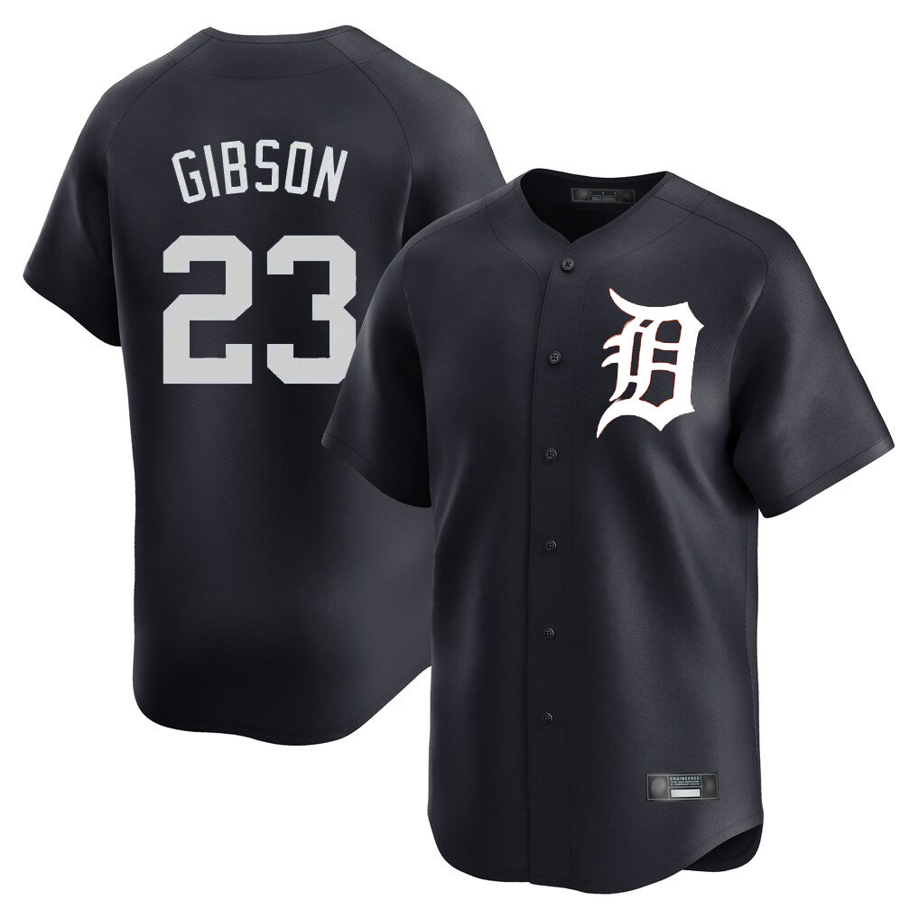 Davalo D.Tigers #23 Kirk Gibson Player Navy Home Limited Game Stitched Jerseys