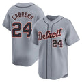 Davalo D.Tigers #24 Miguel Cabrera Player Gray Home Limited Stitched Jerseys