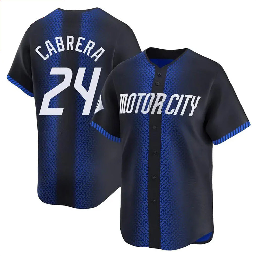 Davalo D.Tigers #24 Miguel Cabrera Player Navy City Connect Home Limited Stitched Jerseys