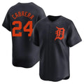 Davalo D.Tigers #24 Miguel Cabrera Player Navy Home Limited Stitched Jerseys