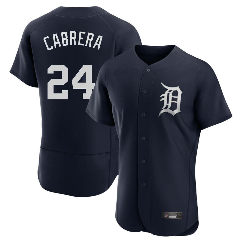Davalo D.Tigers #24 Miguel Cabrera Player Navy Limited Elite Home Stitched Jerseys