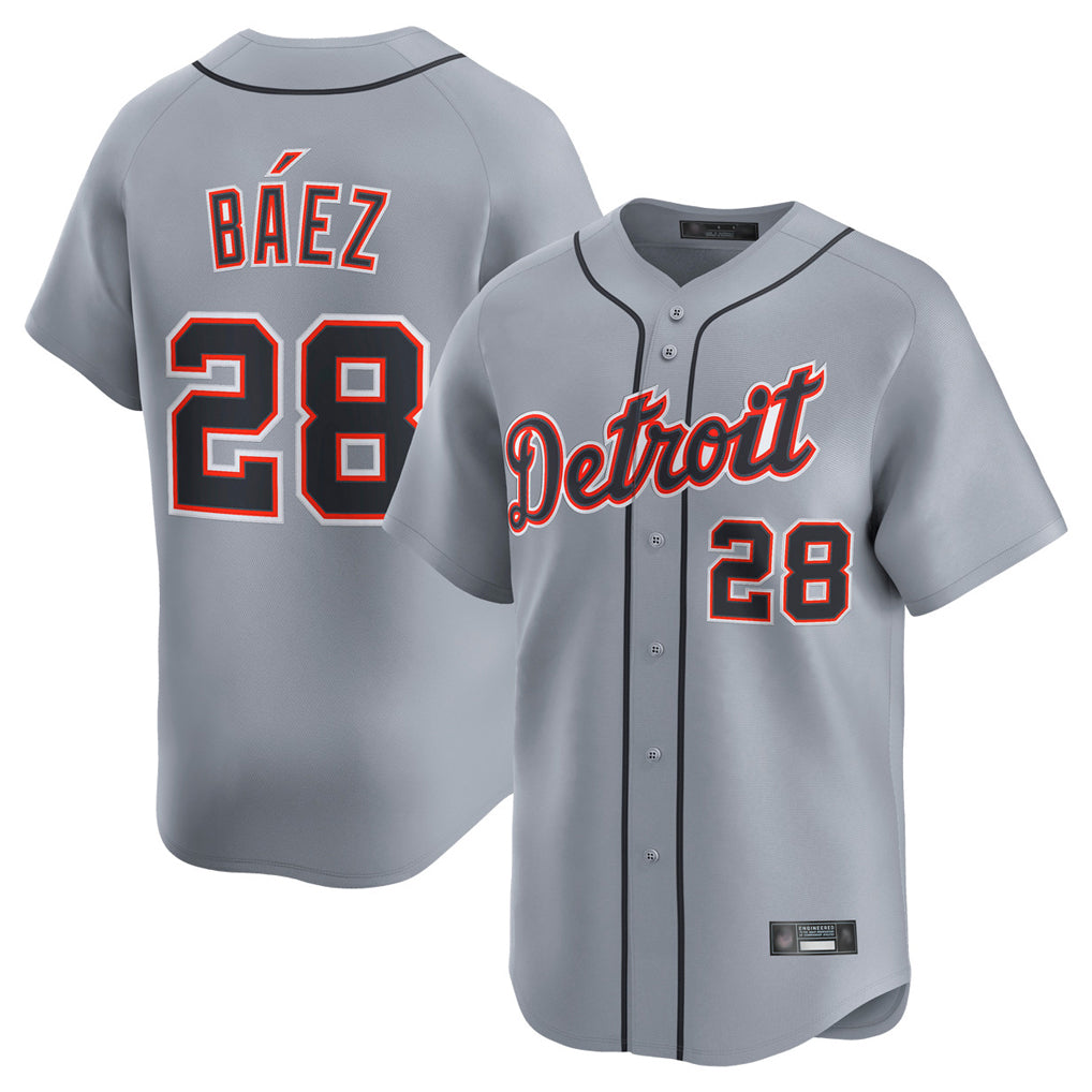 Davalo D.Tigers #28 Javier B¡§¡éez Player Gray Home Limited Stitched Jerseys