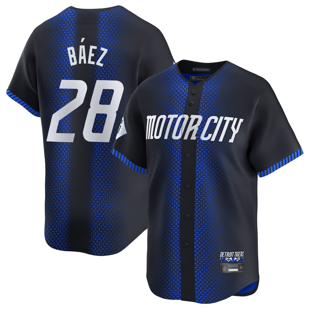 Davalo D.Tigers #28 Javier B¡§¡éez Player Navy City Connect Home Limited Stitched Jerseys