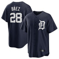Davalo D.Tigers #28 Javier B¡§¡éez Player Navy Game Home Stitched Jerseys