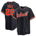 Davalo D.Tigers #28 Javier B¡§¡éez Player Navy Home Game Stitched Jerseys