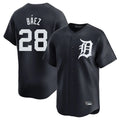 Davalo D.Tigers #28 Javier B¡§¡éez Player Navy Home Limited Game Stitched Jerseys