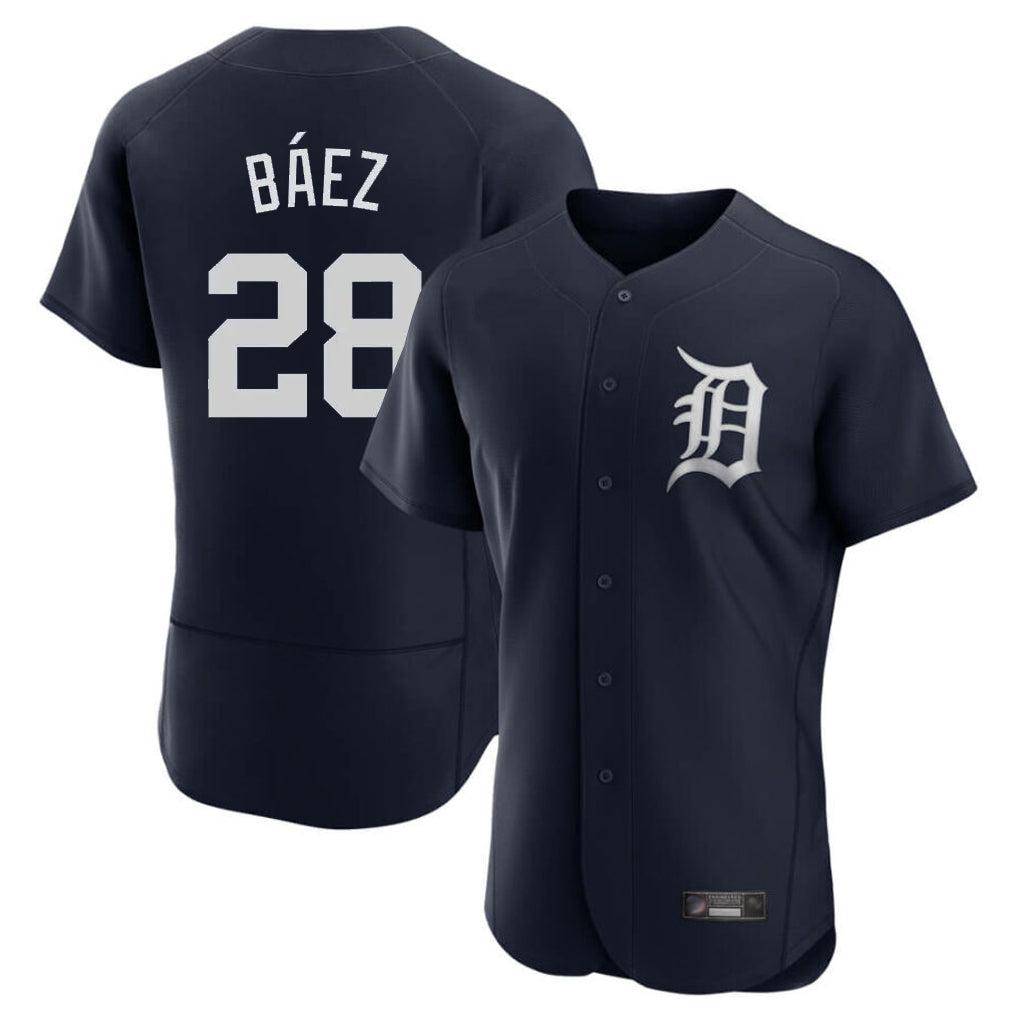 Davalo D.Tigers #28 Javier B¡§¡éez Player Navy Limited Elite Home Stitched Jerseys
