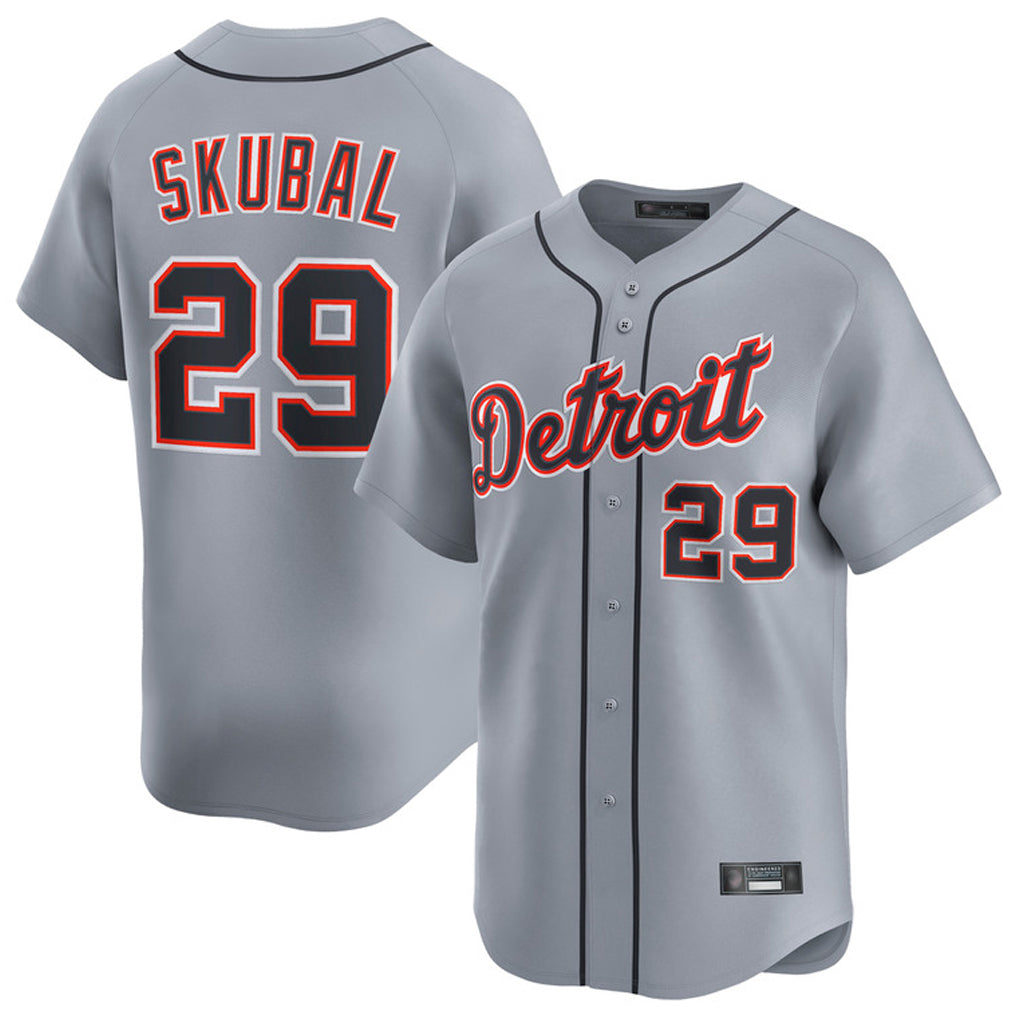 Davalo D.Tigers #29 Tarik Skubal Player Gray Home Limited Stitched Jerseys