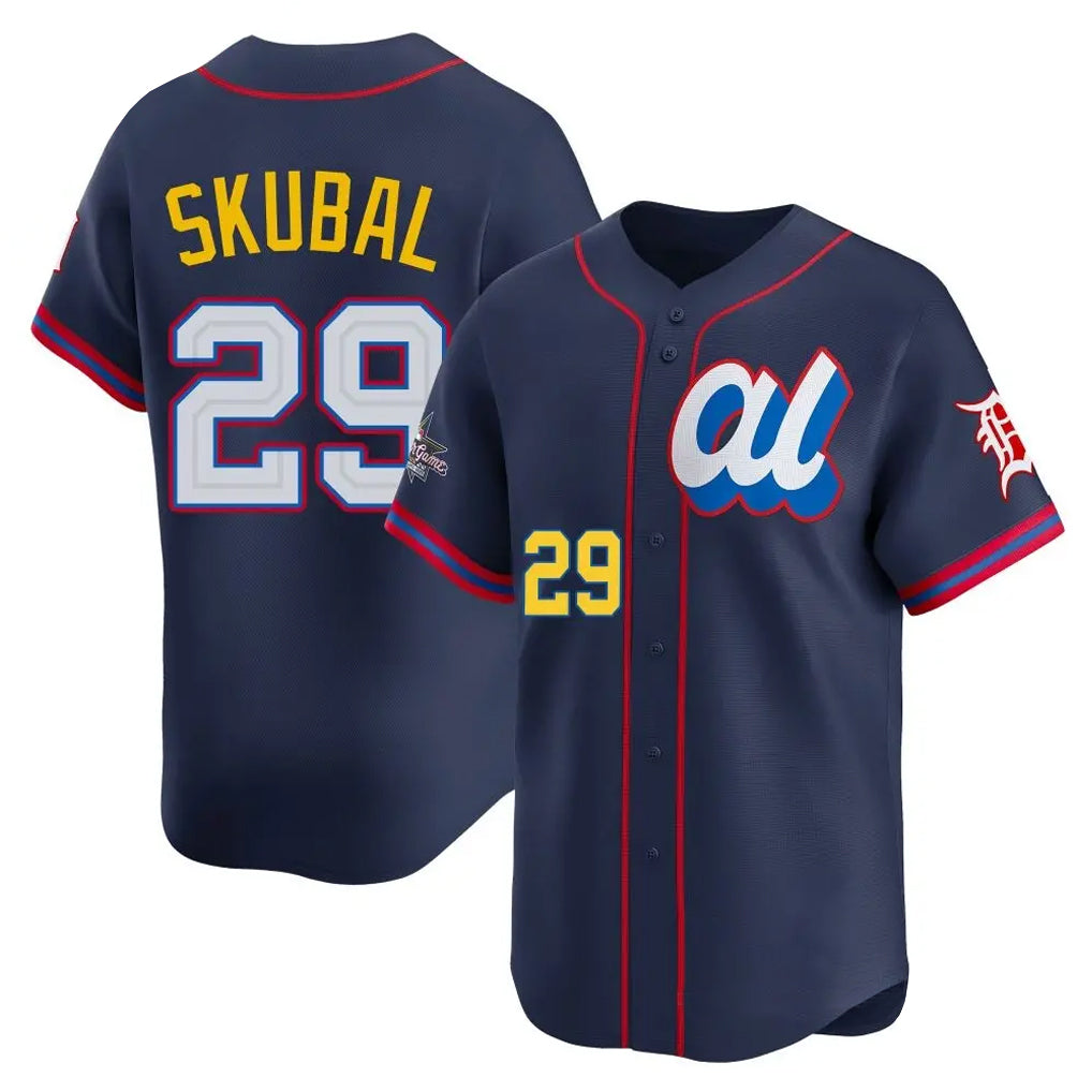 Davalo D.Tigers #29 Tarik Skubal Player Navy Limited American League All-Star Edition Stitched Jerseys