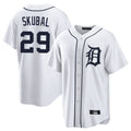 Davalo D.Tigers #29 Tarik Skubal Player White Home Game Stitched Jerseys