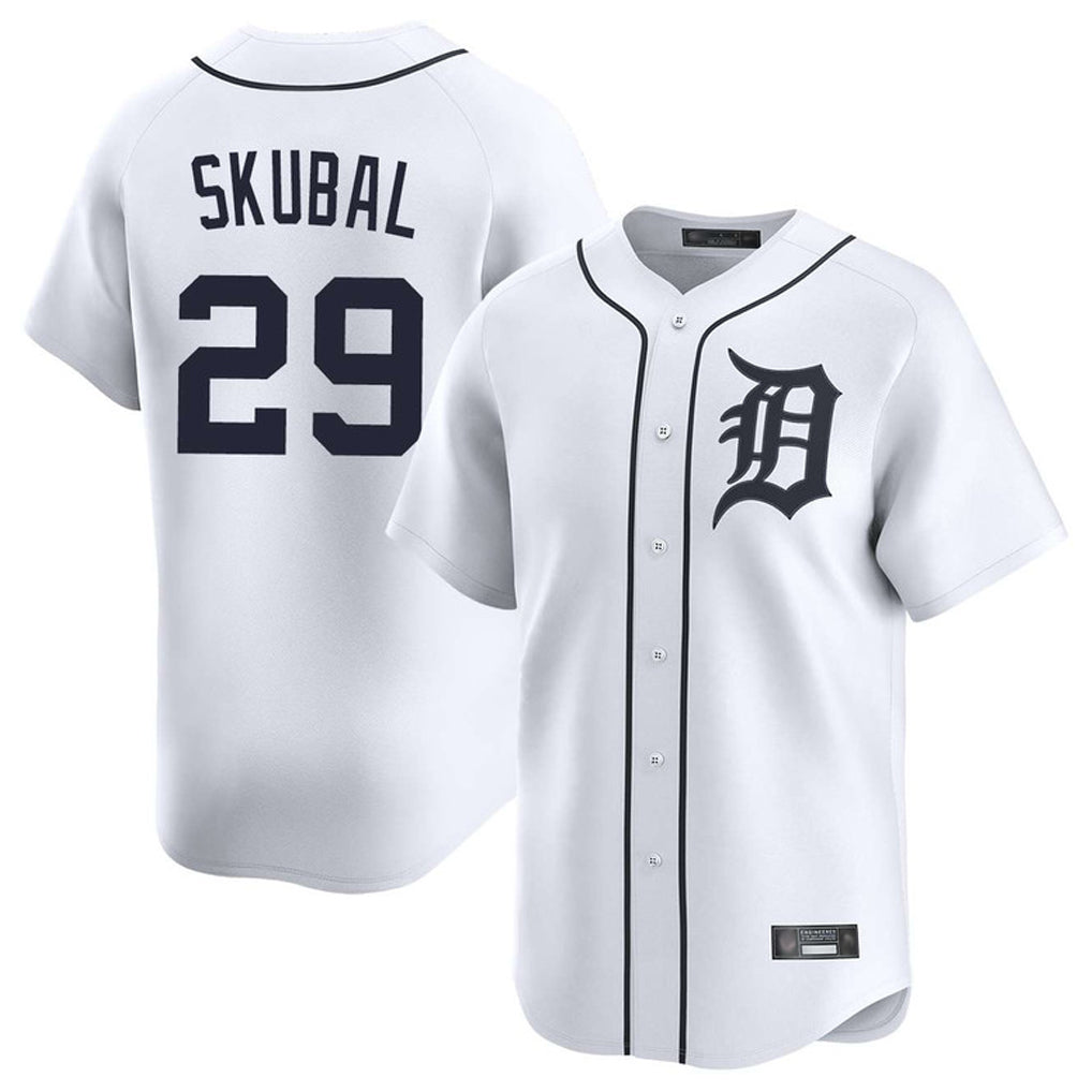 Davalo D.Tigers #29 Tarik Skubal Player White Home Limited Stitched Jerseys