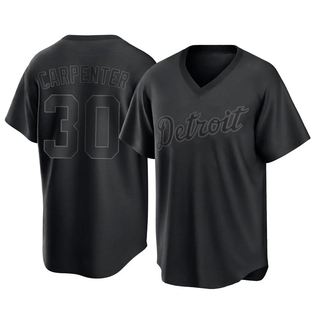 Davalo D.Tigers #30 Kerry Carpenter Player Black T-shirt Home Game Stitched Jerseys