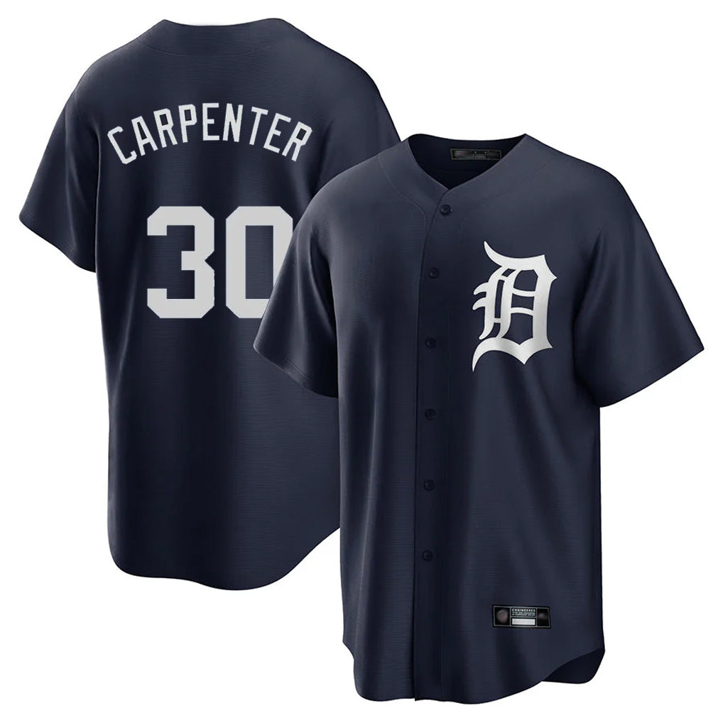 Davalo D.Tigers #30 Kerry Carpenter Player Navy Game Home Stitched Jerseys