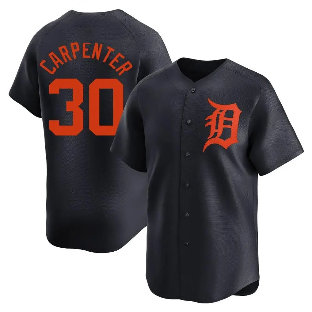 Davalo D.Tigers #30 Kerry Carpenter Player Navy Home Limited Stitched Jerseys