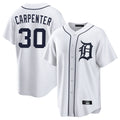 Davalo D.Tigers #30 Kerry Carpenter Player White Home Game Stitched Jerseys