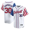 Davalo D.Tigers #30 Kerry Carpenter Player White Independence Day Vapor Premier Limited Stitched Jerseys