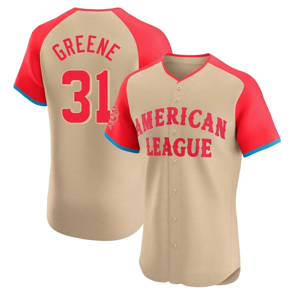 Davalo D.Tigers #31 Riley Greene Player Cream American League All-Star Limited Elite Home Stitched Jerseys