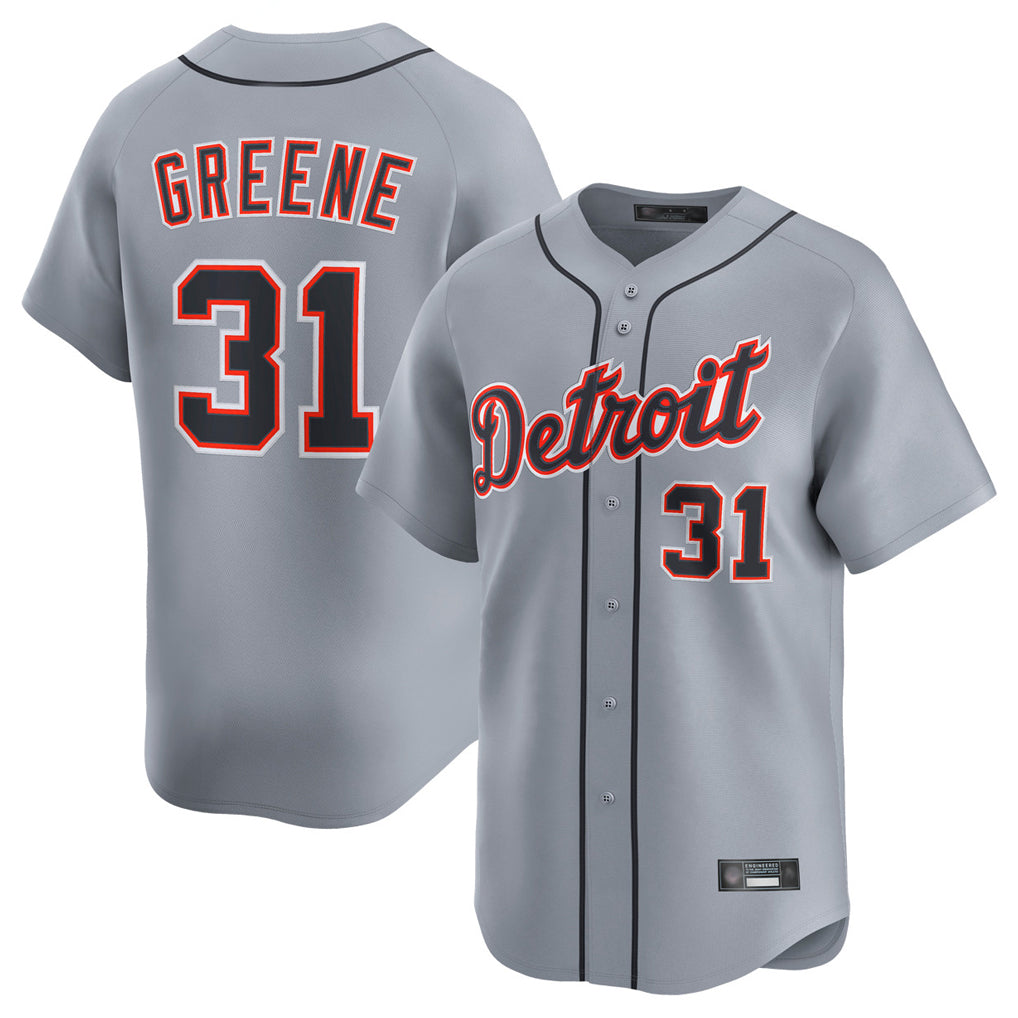 Davalo D.Tigers #31 Riley Greene Player Gray Home Limited Stitched Jerseys