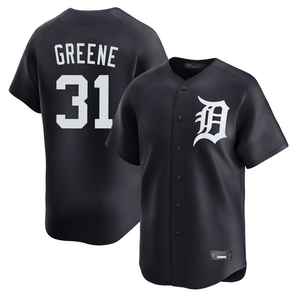 Davalo D.Tigers #31 Riley Greene Player Navy Home Limited Game Stitched Jerseys