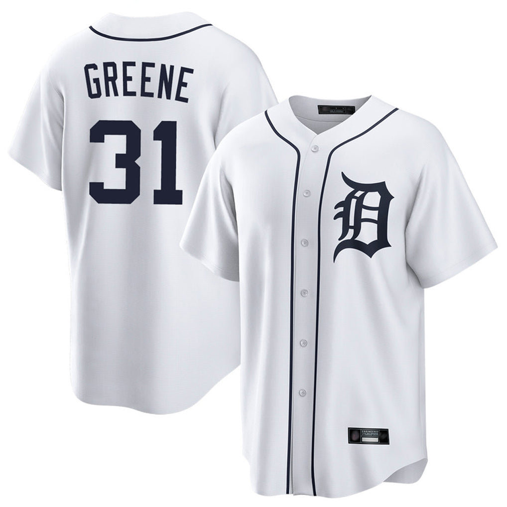Davalo D.Tigers #31 Riley Greene Player White Home Game Stitched Jerseys