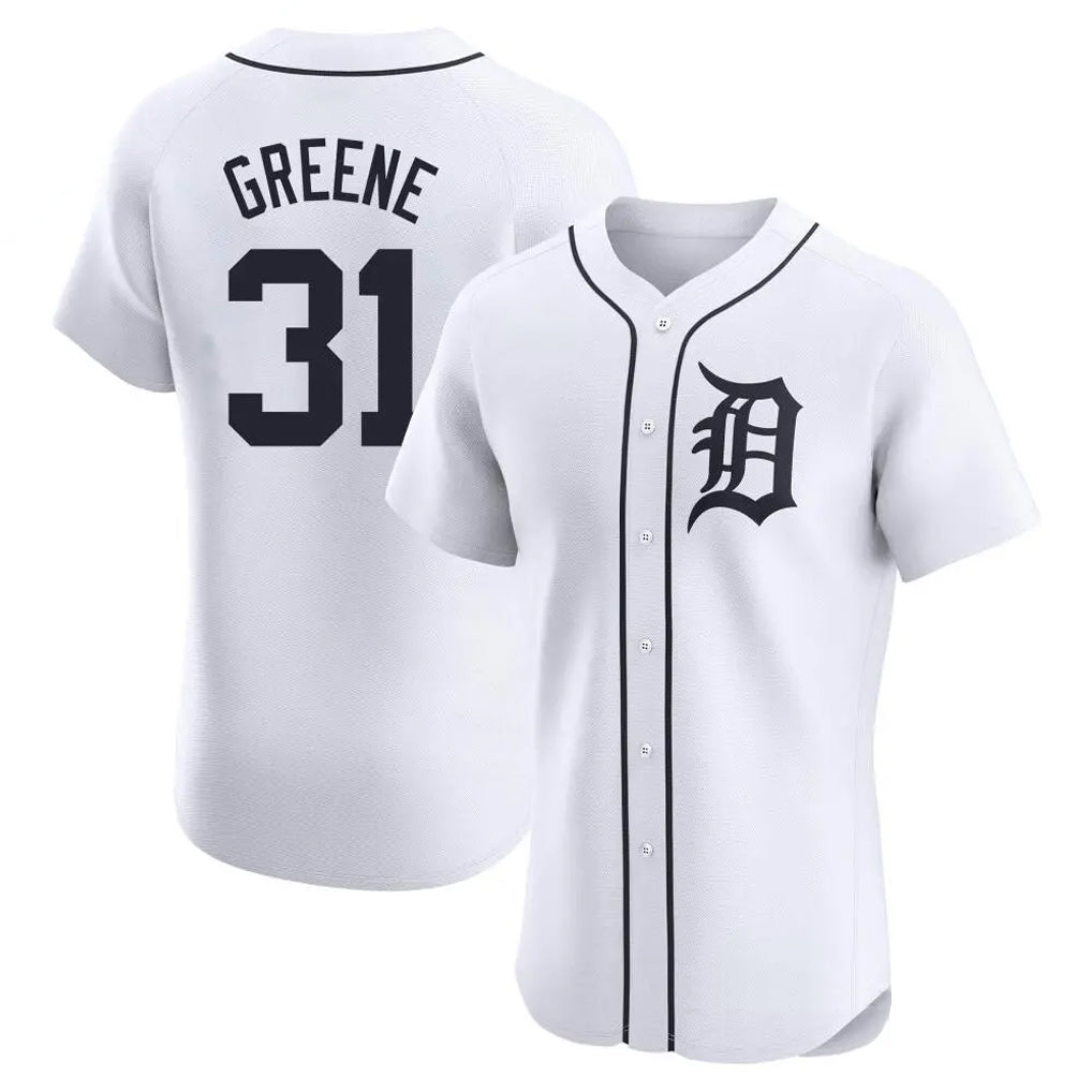 Davalo D.Tigers #31 Riley Greene Player White Limited Elite Home Stitched Jerseys