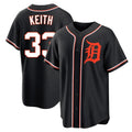 Davalo D.Tigers #33 Colt Keith Player Black Fashion Out Home Game Stitched Jerseys