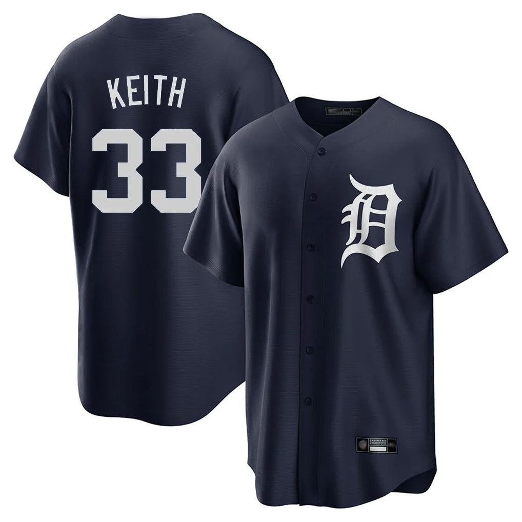 Davalo D.Tigers #33 Colt Keith Player Navy Game Home Stitched Jerseys