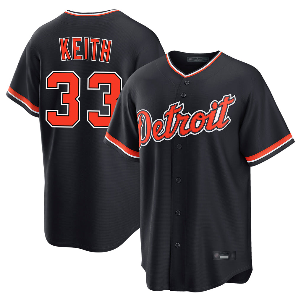 Davalo D.Tigers #33 Colt Keith Player Navy Home Game Stitched Jerseys