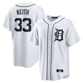 Davalo D.Tigers #33 Colt Keith Player White Home Game Stitched Jerseys