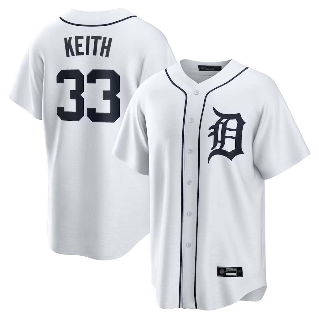 Davalo D.Tigers #33 Colt Keith Player White Home Game Stitched Jerseys