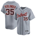 Davalo D.Tigers #35 Justin Verlander Player Gray Home Limited Stitched Jerseys