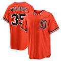 Davalo D.Tigers #35 Justin Verlander Player Orange Home Game Stitched Jerseys