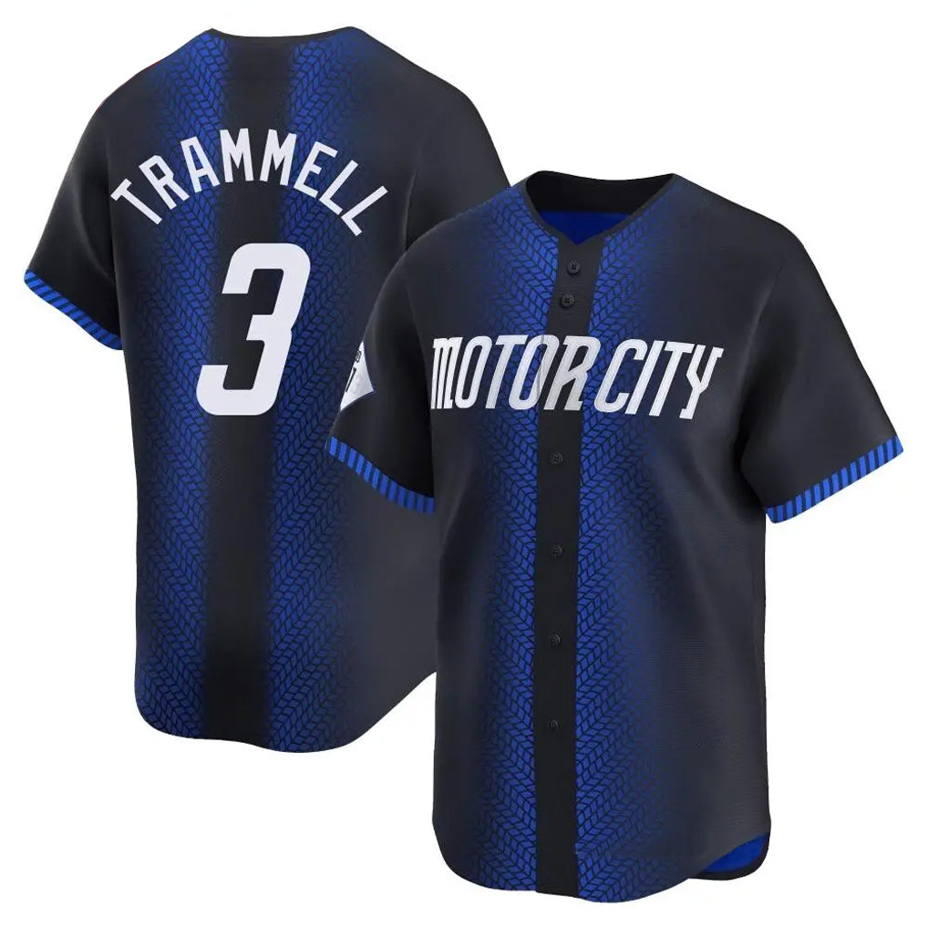Davalo D.Tigers #3 Alan Trammell Player Navy City Connect Home Limited Stitched Jerseys