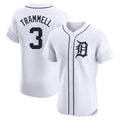 Davalo D.Tigers #3 Alan Trammell Player White Limited Elite Home Stitched Jerseys