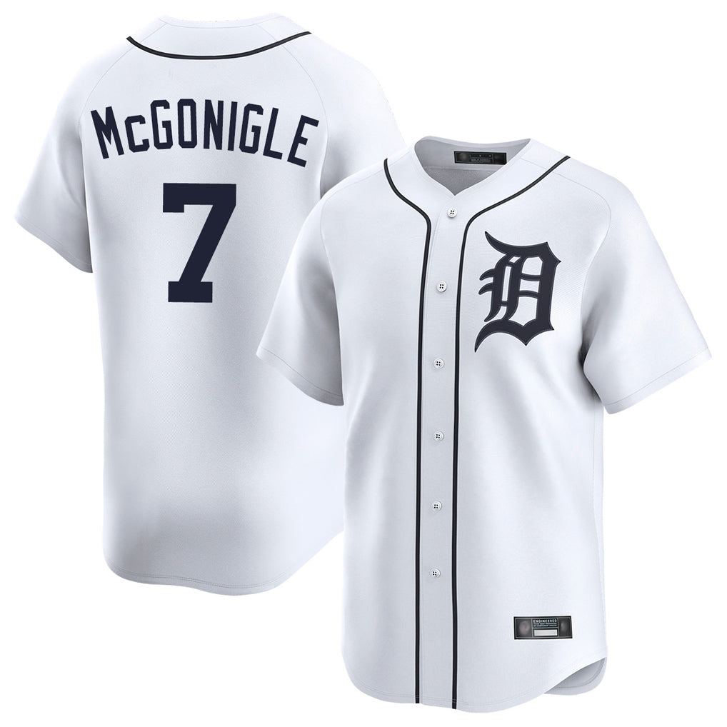 Davalo D.Tigers #7 Kevin McGonigle Player White Home Limited Stitched Jerseys