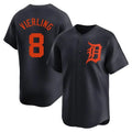 Davalo D.Tigers #8 Matt Vierling Player Navy Home Limited Stitched Jerseys