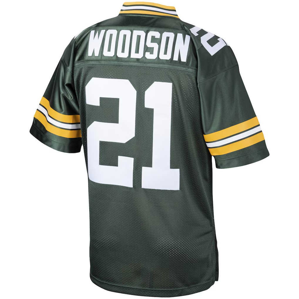 Davalo GB.Packers 2010 #21 Charles Woodson Mitchell & Ness Green Authentic Throwback Retired Player Jersey Stitched Puhic