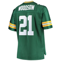 Davalo GB.Packers #21 Charles Woodson Mitchell & Ness Green Big & Tall 2010 Retired Player Replica Stitched Puhic Jersey