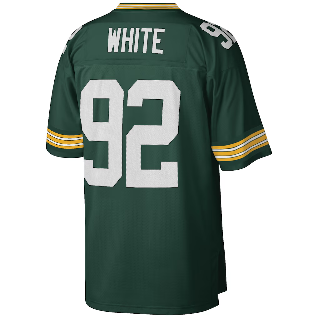 Davalo GB.Packers 2010 #92 Reggie White Mitchell & Ness Green Big & Tall 1996 Retired Player Replica Stitched Puhic Jersey