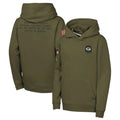 Davalo GB.Packers Olive Salute to Service Pullover Hoodies Limited Blank Player Stitched Jerseys