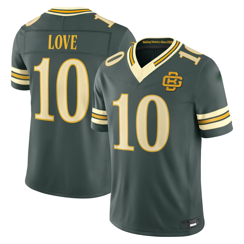 Davalo GB.Packers #10 Jordan Love Green 2026 Rivalries Collection Limited Stitched Jerseys