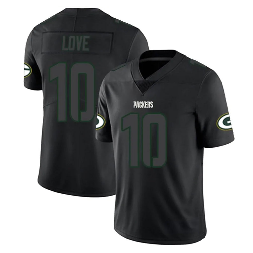 Davalo GB.Packers #10 Jordan Love Player Black Impact Limited Home Game Stitched Jerseys