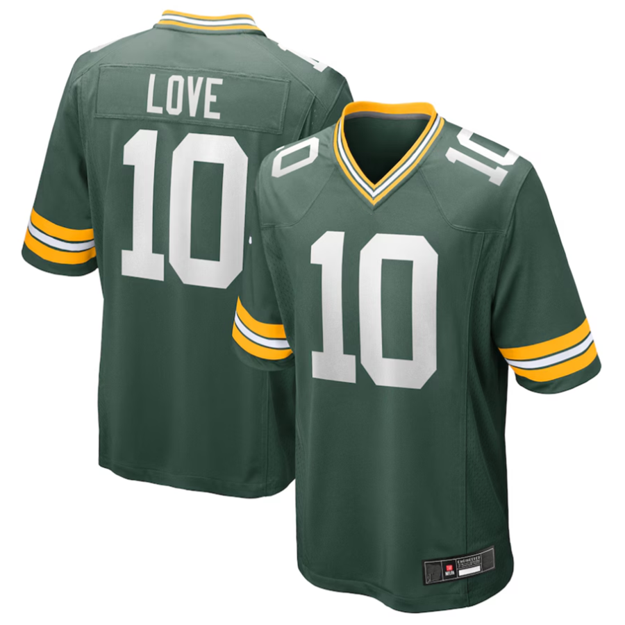 Davalo GB.Packers #10 Jordan Love Player Green Game Stitched Jerseys