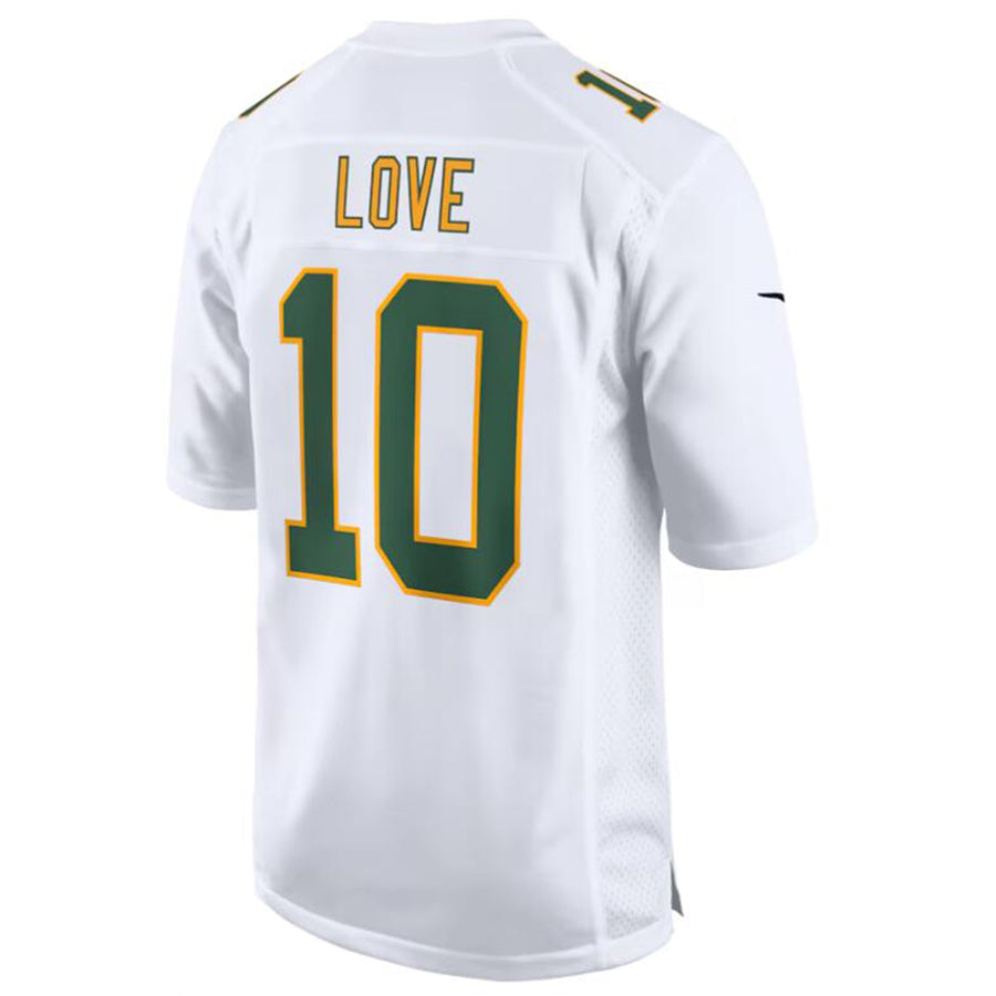 Davalo GB.Packers #10 Jordan Love White Fashion Game Jersey American Stitched Jerseys