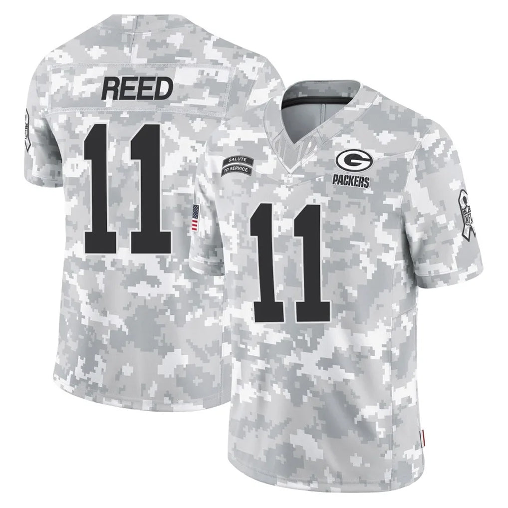 Davalo GB.Packers #11 Jayden Reed Player Arctic Camo Salute To Service Limited Stitched Jerseys