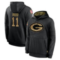 Davalo GB.Packers #11 Jayden Reed Player Black Salute to Service Hoodies Limited Game Stitched Jerseys