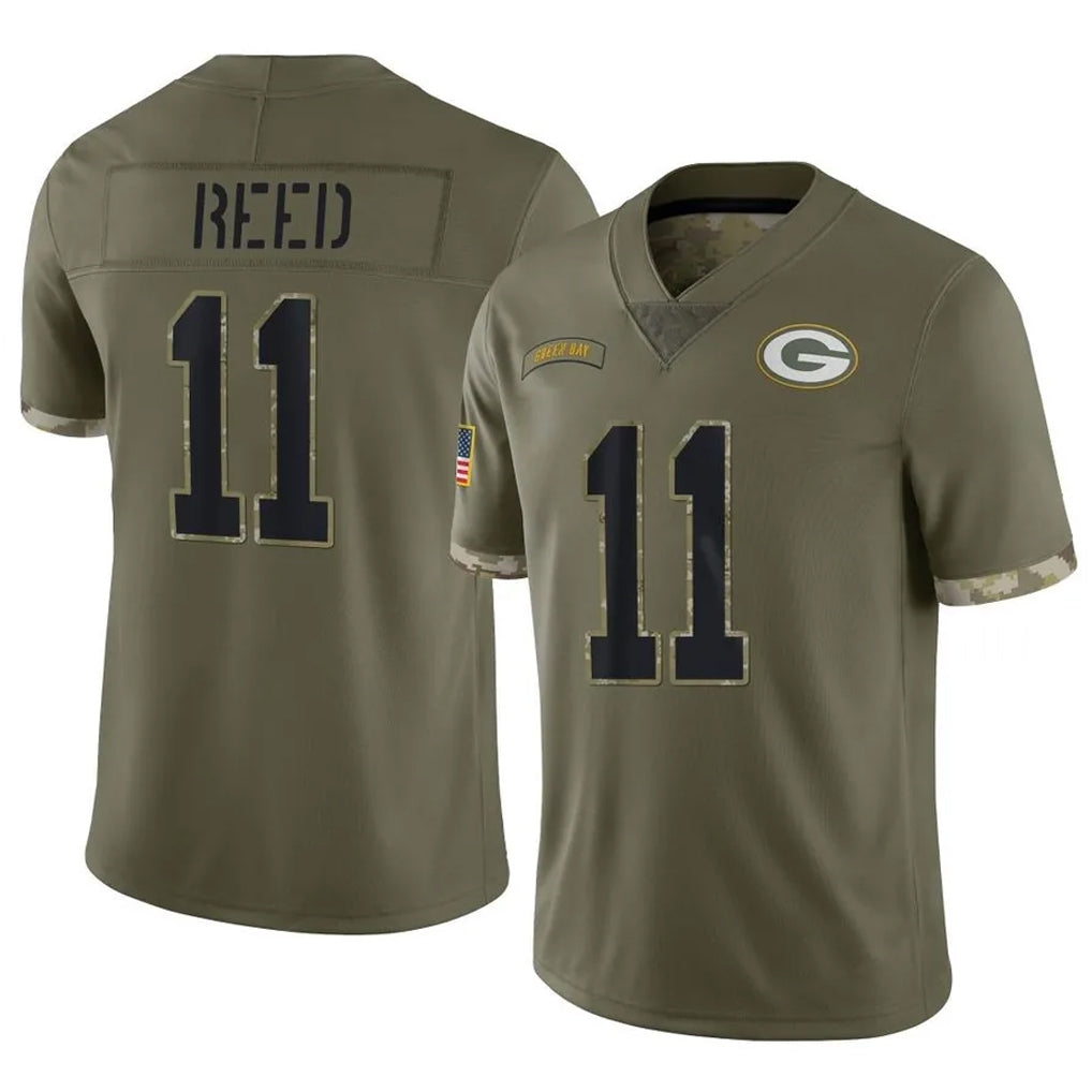 Davalo GB.Packers #11 Jayden Reed Player Olive Salute To Service Limited Stitched Jerseys