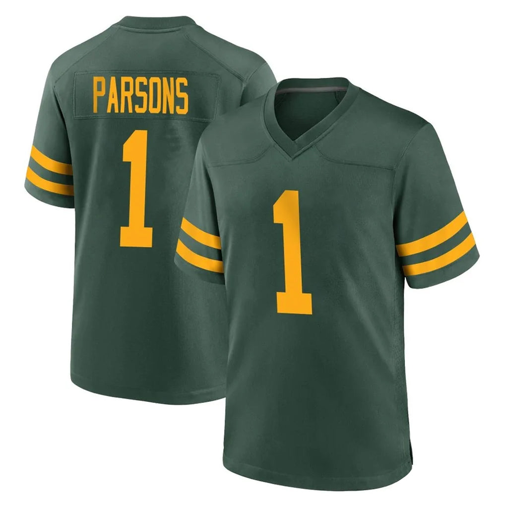 Davalo GB.Packers #1 Micah Parsons Player Green Alternate Home Game Stitched Jerseys