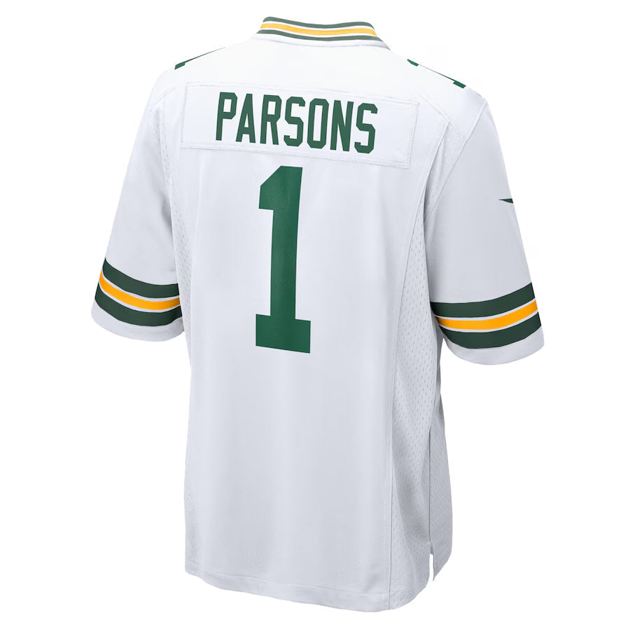 Davalo GB.Packers #1 Micah Parsons Player White Home Game Stitched Jerseys