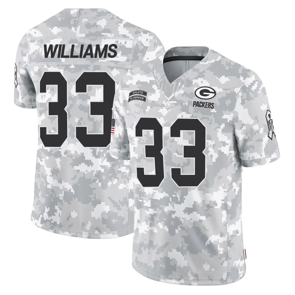 Davalo GB.Packers #33 Evan Williams Player Arctic Camo Salute To Service Limited Stitched Jerseys